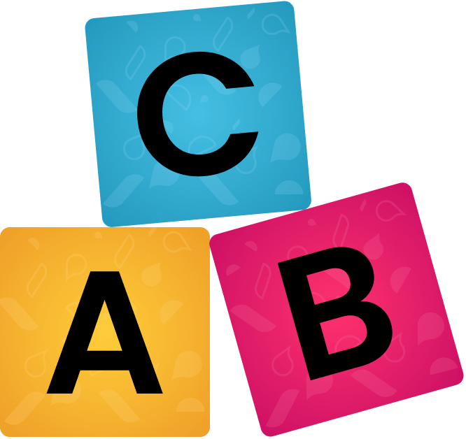 A graphic that shows three rectangles containing the letters A, B and C.